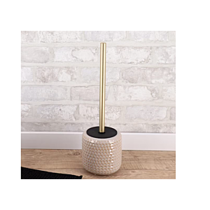 BROSSE WC ECAILLE EN GRÈS LAQUÉ - BEIGE