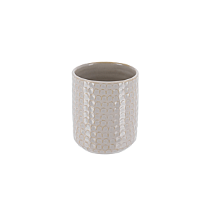 GOBELET ECAILLE EN GRES LAQUÉ - BEIGE Goblets et distributeurs de savon