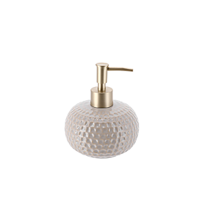DISTRIBUTEUR À SAVON ECAILLE EN GRÈS 440 ML - BEIGE Goblets et distributeurs de savon