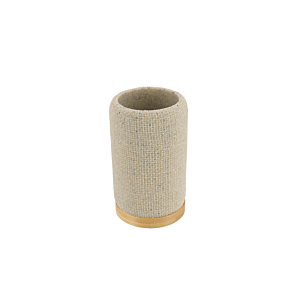 GOBELET TISSE EFFET MAILLE ET BAMBOU - NATUREL Goblets et distributeurs de savon