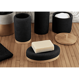 Boite À Coton Effet Maille - Noir