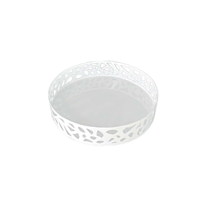 PLAT DE PRESENTATION ZINE CIRCULAIRE 20CM - BLANC