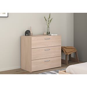 COMMODE EASYLIFE 3 Tiroirs - Chêne