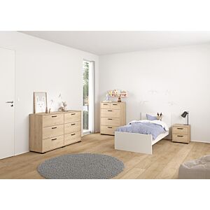 DOUBLE COMMODE SOFIA 6 Tiroirs - Chêne
