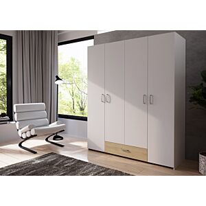 ARMOIRE ECONOBOX 4 Portes - Beige / Blanc