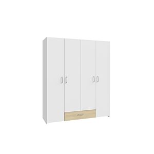 ARMOIRE ECONOBOX 4 Portes - Beige / Blanc