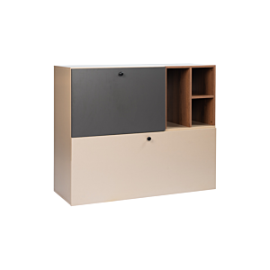 MEUBLE MULTIFONCTIONS TROPATCHO 3 Niches - Chêne / Blanc / Gris Meuble multifonctions rangements