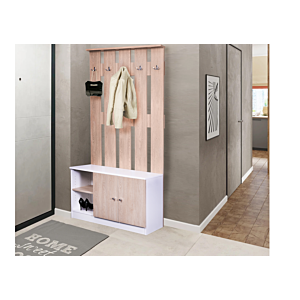 Vestiaire CELINE 2 niches + 2 Portes - Chêne / Blanc