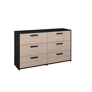 Double Commode CELEST - Beige / Noir Commodes