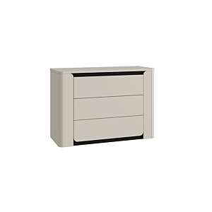 COMMODE VODOL 3 TIROIRS - Blanc / Noir Commodes et coiffeuses
