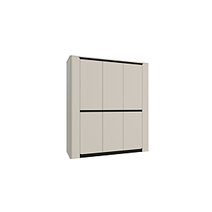 ARMOIRE VODOL AVEC 3 PORTES - Blanc / Noir Armoires
