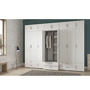 SURMEUBLE NANO 2 Portes - Blanc / Chêne