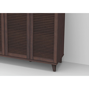 Meuble Multifonction ACMI 3 Portes + 2 Tiroirs - Marron