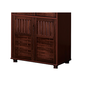 Meuble Multifonction ACMI 2 Portes coulissantes + 2 Portes battantes - Marron