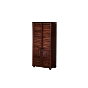 Meuble Multifonction ACMI 2 Portes coulissantes + 2 Portes battantes - Marron Meubles multifonctions