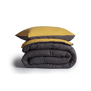 COUETTE R BICOLORE 300g - MOUTARDE/GRIS CARBON