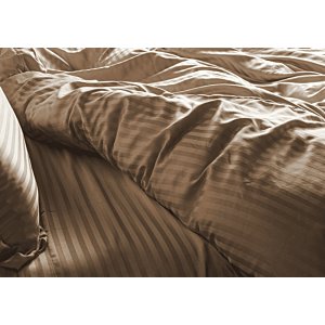 COUETTE R RAYÉE SATINÉE 300g - BEIGE FONCÉ