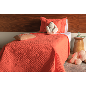 Couvre Lit Enfant Uni Fille - Corail
