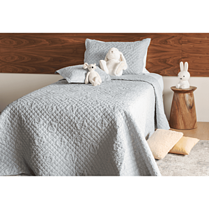 Couvre Lit Enfant Uni Garçon - Vert Eau