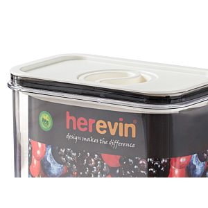 Boîte de rangement 1,2 L Couvercle sous vide - Blanc