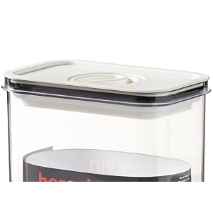 Boîte de rangement 1,8L Couvercle sous vide - Blanc