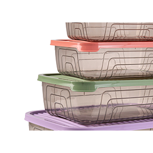 Set de 5 boîtes de rangements rectangulaires - Multicouleur