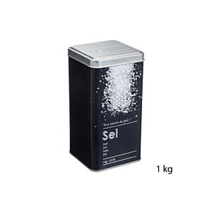 Boite Sel RELIEF 2 - Noir Rangement cuisine