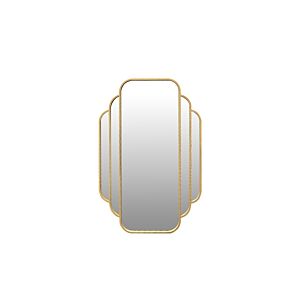 MIROIR DECORATIF EVENTAIL EN FER 60x90cm - DORÉ Décorations