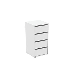 Commode BLOKTY 4 tiroirs – Blanc