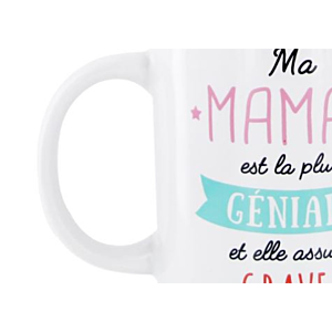 Mug MAMAN - Blanc / Rose