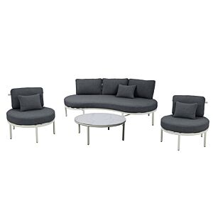 Salon De Jardin COMFORT ZONE - Gris Foncé
