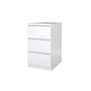 Table de chevet NAIA 3 Tiroirs - Blanc Tables de chevets rangements