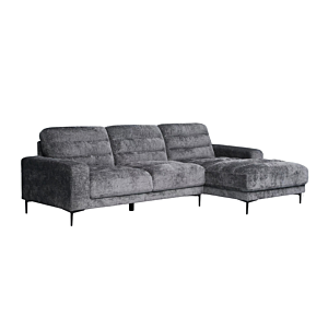 Canapé D'angle Droit SELVA - Gris Foncé