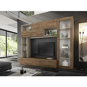 Unité Murale PRATICO (LED en OPTION) - Marron / Beige
