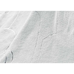 Plaid 125x150cm - Blanc / Argent
