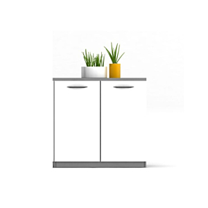 Élément De Rangement Moyen TEAM 80x40x80cm - Blanc / Gris