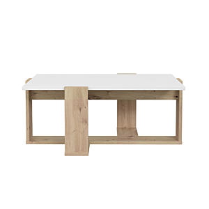 Table Basse SHIELD - Beige / Blanc