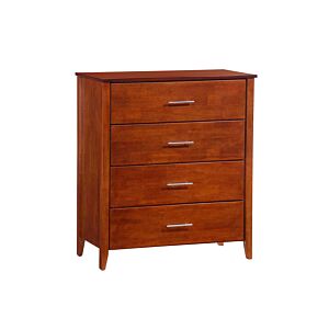 Commode STELAR 90x45x104cm Avec 4 Tiroirs - Marron