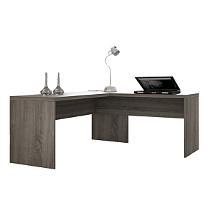 Bureau DISEGNO Avec Retour 180x69x75cm - Chêne Foncé