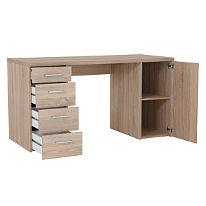 Bureau SONOMA 139x74cm - Chêne / Beige Clair Bureaux Multimédia