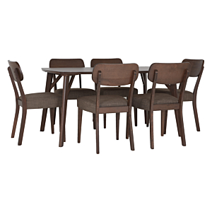 Set NINA table + 6 chaises Marron Sets Table avec chaises