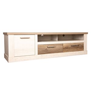 Grand meuble TV DURO - Chêne Blanc