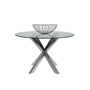 Table de coin HEAVEN Verre Transparent Argent