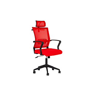Fauteuil Président VIEW Avec Repose Tête - Rouge