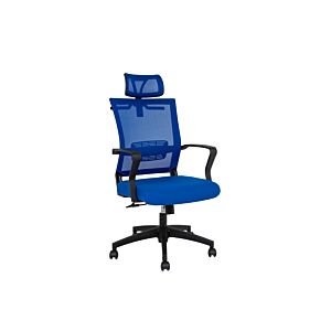 Fauteuil Président VIEW Avec Repose Tête - Bleu