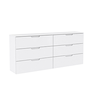 Commode SIENNA 6 tiroirs – Blanc