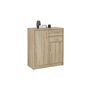 Meuble Multifonction SCONTO 2 portes 2 tiroirs Beige Clair