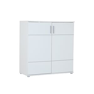 Meuble multifonction JONAS 2 portes - Blanc Cassé