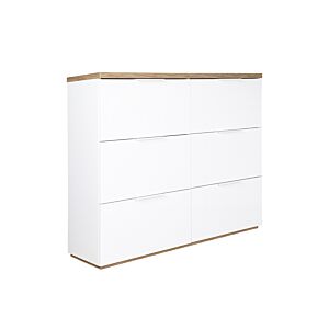Meuble à chaussures MUNDI 6 abattants - Blanc
