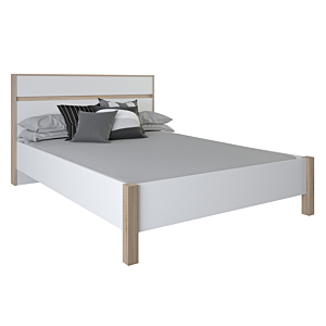 Lit SELENA Queen Size (160*200 cm) - Blanc